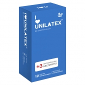 Классические презервативы Unilatex Natural Plain - 12 шт. + 3 шт. в подарок - Unilatex - купить с доставкой в Уссурийске