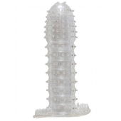 Гелевая прозрачная насадка c шипами - 12 см. - Toyfa Basic - в Уссурийске купить с доставкой