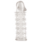 Гелевая прозрачная насадка с шипами - 12 см. - Toyfa Basic - в Уссурийске купить с доставкой