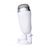 Мастурбатор-вагина в белой колбе с присоской и встраиваемой вибропулей - A-toys - в Уссурийске купить с доставкой