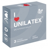 Презервативы с рёбрами Unilatex Ribbed - 3 шт. - Unilatex - купить с доставкой в Уссурийске