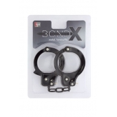 Чёрные наручники из листового металла BONDX METAL CUFFS BLACK - Dream Toys - купить с доставкой в Уссурийске