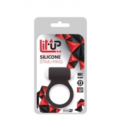 Чёрное эрекционное виброкольцо LIT-UP SILICONE STIMU RING 3 BLACK - Dream Toys - в Уссурийске купить с доставкой