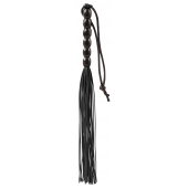 Чёрная мини-плеть из резины Rubber Mini Whip - 22 см. - Blush Novelties - купить с доставкой в Уссурийске