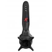 Чёрный вибростимулятор для головки члена с эффектом всасывания Vibrating Roto-Sucker - Pipedream - в Уссурийске купить с доставкой