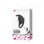 Чёрное эрекционное кольцо с вибрацией Rabbit Vibrator - Baile - в Уссурийске купить с доставкой