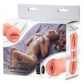 Двусторонний мастурбатор с вибропулей Satisfaction Lucky charm - Lola Games - в Уссурийске купить с доставкой