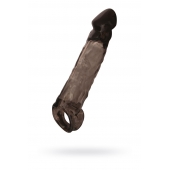 Чёрная насадка на пенис Tс подхватом - 19,5 см. - ToyFa - в Уссурийске купить с доставкой