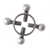 Серебристые зажимы для сосков на винтах - ToyFa - купить с доставкой в Уссурийске