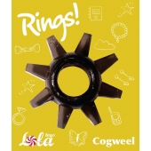 Чёрное эрекционное кольцо Rings Cogweel - Lola Games - в Уссурийске купить с доставкой