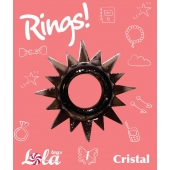 Чёрное эрекционное кольцо Rings Cristal - Lola Games - в Уссурийске купить с доставкой