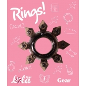 Чёрное эрекционное кольцо Rings Gear - Lola Games - в Уссурийске купить с доставкой