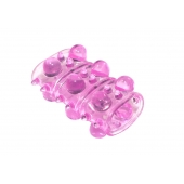 Розовая насадка на пенис Rings Armour - Lola Games - в Уссурийске купить с доставкой