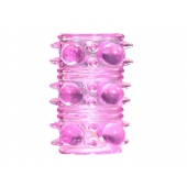 Розовая насадка на пенис Rings Armour - Lola Games - в Уссурийске купить с доставкой