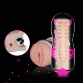 Мастурбатор-вагина Sex In A Can Vibra Vagina Tunnel - Lovetoy - в Уссурийске купить с доставкой
