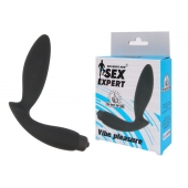 Чёрный вибростимулятор простаты Sex Expert Vibe Pleasure - Sex Expert - в Уссурийске купить с доставкой