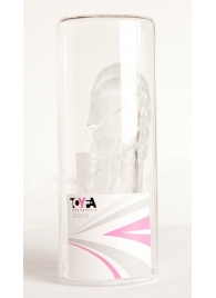 Прозрачная гелевая насадка с клиторальным отростком - 13 см. - Toyfa Basic - в Уссурийске купить с доставкой