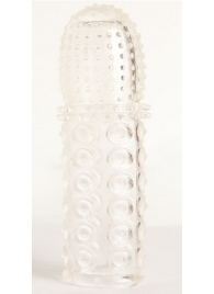 Прозрачная закрытая гелевая насадка - 13,5 см. - Toyfa Basic - в Уссурийске купить с доставкой