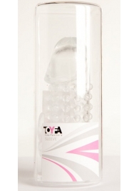 Гелевая прозрачная насадка с 2 отростками - 13 см. - Toyfa Basic - в Уссурийске купить с доставкой