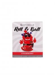 Стимулирующий презерватив-насадка Roll   Ball Strawberry - Sitabella - купить с доставкой в Уссурийске