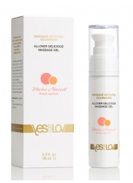 Универсальный массажный гель-смазка Allover Delicious Massage Gel с ароматом персика и аброкоса - 50 мл. - YESforLOV - купить с доставкой в Уссурийске
