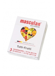 Жёлтые презервативы Masculan Ultra Tutti-Frutti с фруктовым ароматом - 3 шт. - Masculan - купить с доставкой в Уссурийске