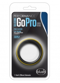 Черно-желтое силиконовое эрекционное кольцо Silicone Go Pro Cock Ring - Blush Novelties - в Уссурийске купить с доставкой