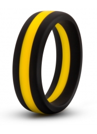 Черно-желтое силиконовое эрекционное кольцо Silicone Go Pro Cock Ring - Blush Novelties - в Уссурийске купить с доставкой