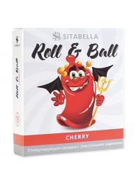 Стимулирующий презерватив-насадка Roll   Ball Cherry - Sitabella - купить с доставкой в Уссурийске