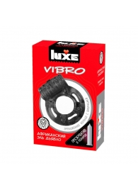 Чёрное эрекционное виброкольцо Luxe VIBRO  Африканский Эль Дьябло  + презерватив - Luxe - в Уссурийске купить с доставкой