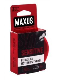 Ультратонкие презервативы в железном кейсе MAXUS Sensitive - 3 шт. - Maxus - купить с доставкой в Уссурийске