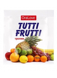 Пробник гель-смазки Tutti-frutti со вкусом тропических фруктов - 4 гр. - Биоритм - купить с доставкой в Уссурийске