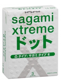 Презервативы Sagami Xtreme SUPER DOTS с точками - 3 шт. - Sagami - купить с доставкой в Уссурийске