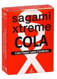 Ароматизированные презервативы Sagami Xtreme COLA - 3 шт. - Sagami - купить с доставкой в Уссурийске