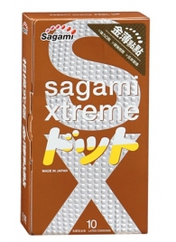 Презервативы Sagami Xtreme FEEL UP с точечной текстурой и линиями прилегания - 10 шт. - Sagami - купить с доставкой в Уссурийске