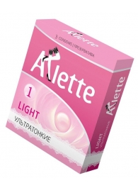 Ультратонкие презервативы Arlette Light - 3 шт. - Arlette - купить с доставкой в Уссурийске