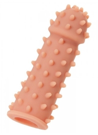 Телесная реалистичная насадка KOKOS Extreme Sleeve 03 с дополнительной стимуляцией - 12,7 см. - KOKOS - в Уссурийске купить с доставкой