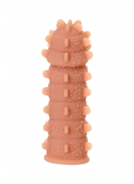 Телесная реалистичная насадка KOKOS Extreme Sleeve 04 с дополнительной стимуляцией - 12,7 см. - KOKOS - в Уссурийске купить с доставкой