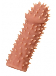 Телесная реалистичная насадка KOKOS Extreme Sleeve 07 с дополнительной стимуляцией - 12,7 см. - KOKOS - в Уссурийске купить с доставкой