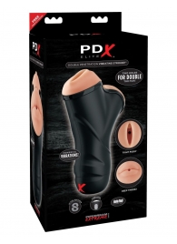 Мастурбатор в колбе с двумя тоннелями Double Penetration Vibrating Stroker - Pipedream - в Уссурийске купить с доставкой