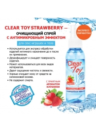 Очищающий спрей для игрушек CLEAR TOY Strawberry - 100 мл. - Биоритм - купить с доставкой в Уссурийске