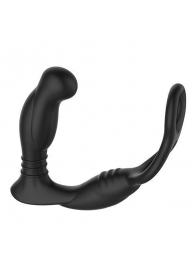 Черная анальная пробка NEXUS SIMUL8 с фиксацией на теле кольцами - Nexus Range - в Уссурийске купить с доставкой