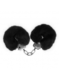 Черные меховые наручники Love с ключиками - Baile - купить с доставкой в Уссурийске