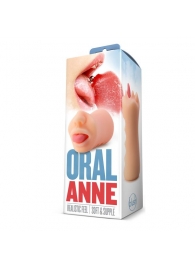 Телесный мастурбатор-ротик с язычком Oral Anne - Blush Novelties - в Уссурийске купить с доставкой