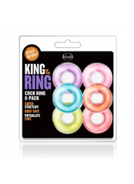 Набор из 6 эрекционных колец King of the Ring - Blush Novelties - в Уссурийске купить с доставкой