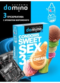 Презервативы для орального секса DOMINO Sweet Sex с ароматом мороженого - 3 шт. - Domino - купить с доставкой в Уссурийске