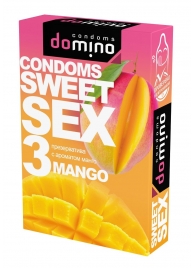 Презервативы для орального секса DOMINO Sweet Sex с ароматом манго - 3 шт. - Domino - купить с доставкой в Уссурийске