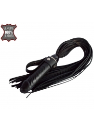 Черная плеть  Ковбой  с ручкой-фаллосом - 55 см. - Sitabella - купить с доставкой в Уссурийске