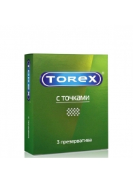 Текстурированные презервативы Torex  С точками  - 3 шт. - Torex - купить с доставкой в Уссурийске