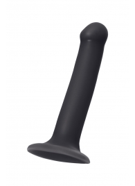 Черный фаллос на присоске Silicone Bendable Dildo M - 18 см. - Strap-on-me - купить с доставкой в Уссурийске